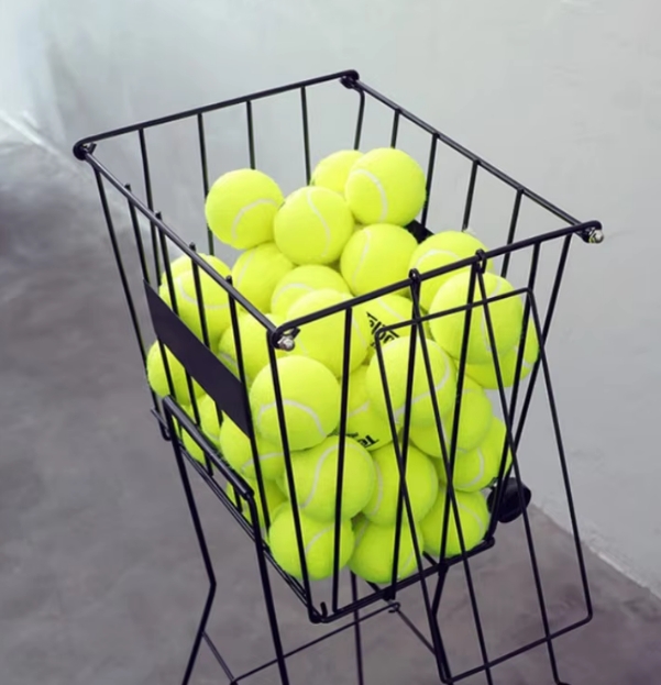 Phễu đựng bóng tennis có thể gập lại có bánh xe, giỏ đựng bóng tennis đứng